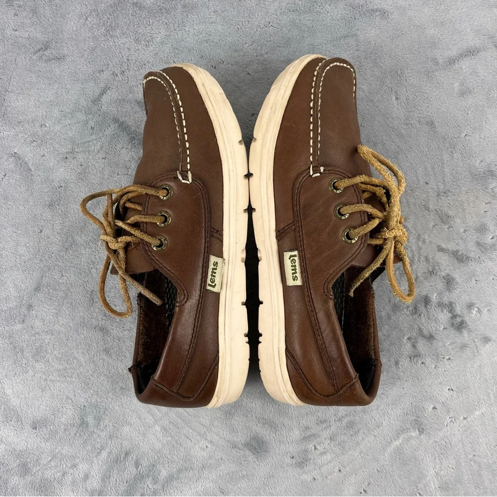LEMS Mariner Womens Brown Leather Boat Loafers Deck Shoes EU 36 US 6-6.5 - Picture 5 of 10
